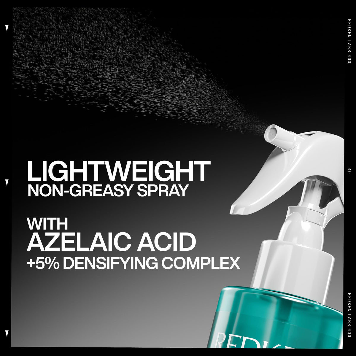 Redken ingredient label highlighting azelaic acid and densifying complex