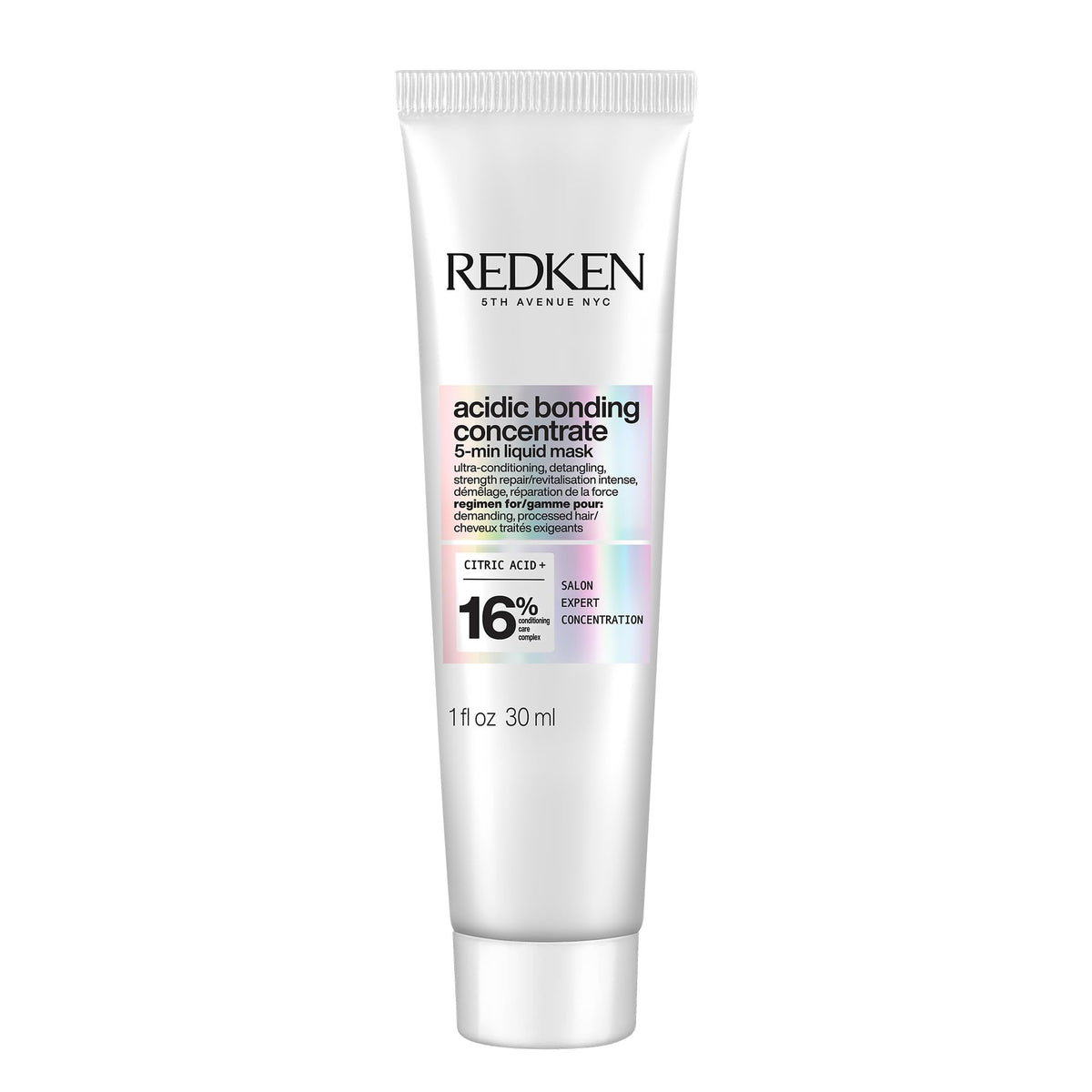 Redken front packaging showing bottle and label for quick identification and benefits
