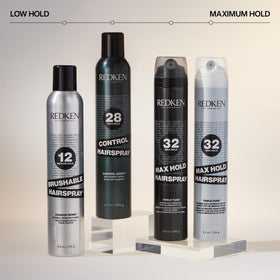 Redken Max Hold 32 used on an updo demonstrating long-lasting hold