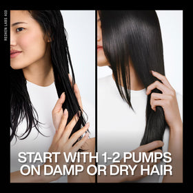 Redken Naked Gloss before and after controlling frizz and smoothing hair