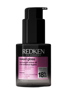 Redken Naked Gloss front bottle showing sleek packaging and brand polish