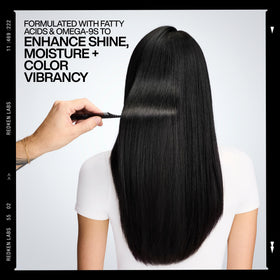 Redken Naked Gloss used in a blowout to create glossy, polished hair
