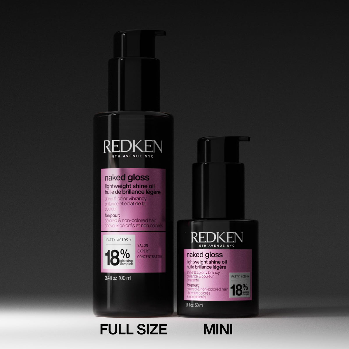 Finished dry hairstyle after Redken Naked Gloss for glossy, vibrant color