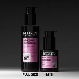 Finished dry hairstyle after Redken Naked Gloss for glossy, vibrant color