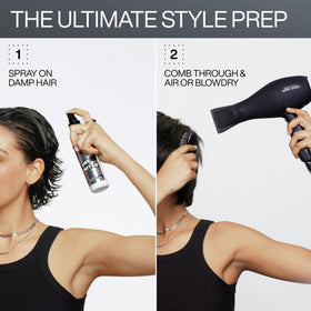 Redken label detail emphasizing active benefits and instructions
