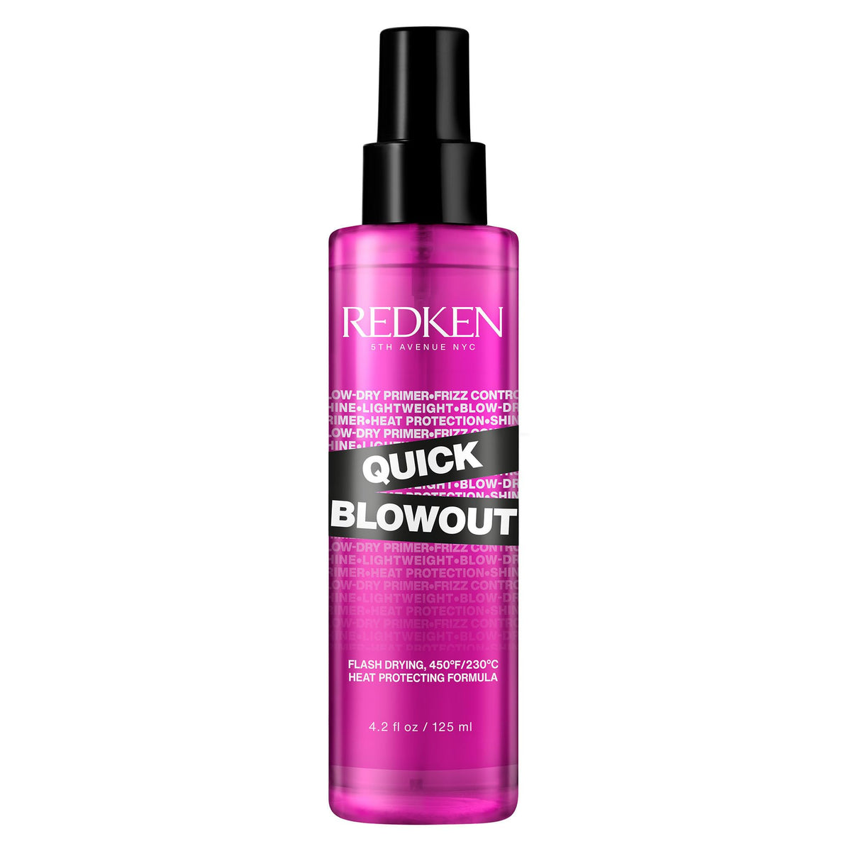 Redken bottle front packaging showing product name and benefits