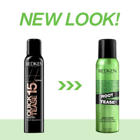 Redken Quick Tease back label with directions and benefits for precise use