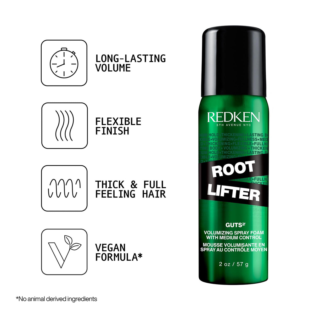 Redken foam texture close-up revealing lightweight, buildable volume