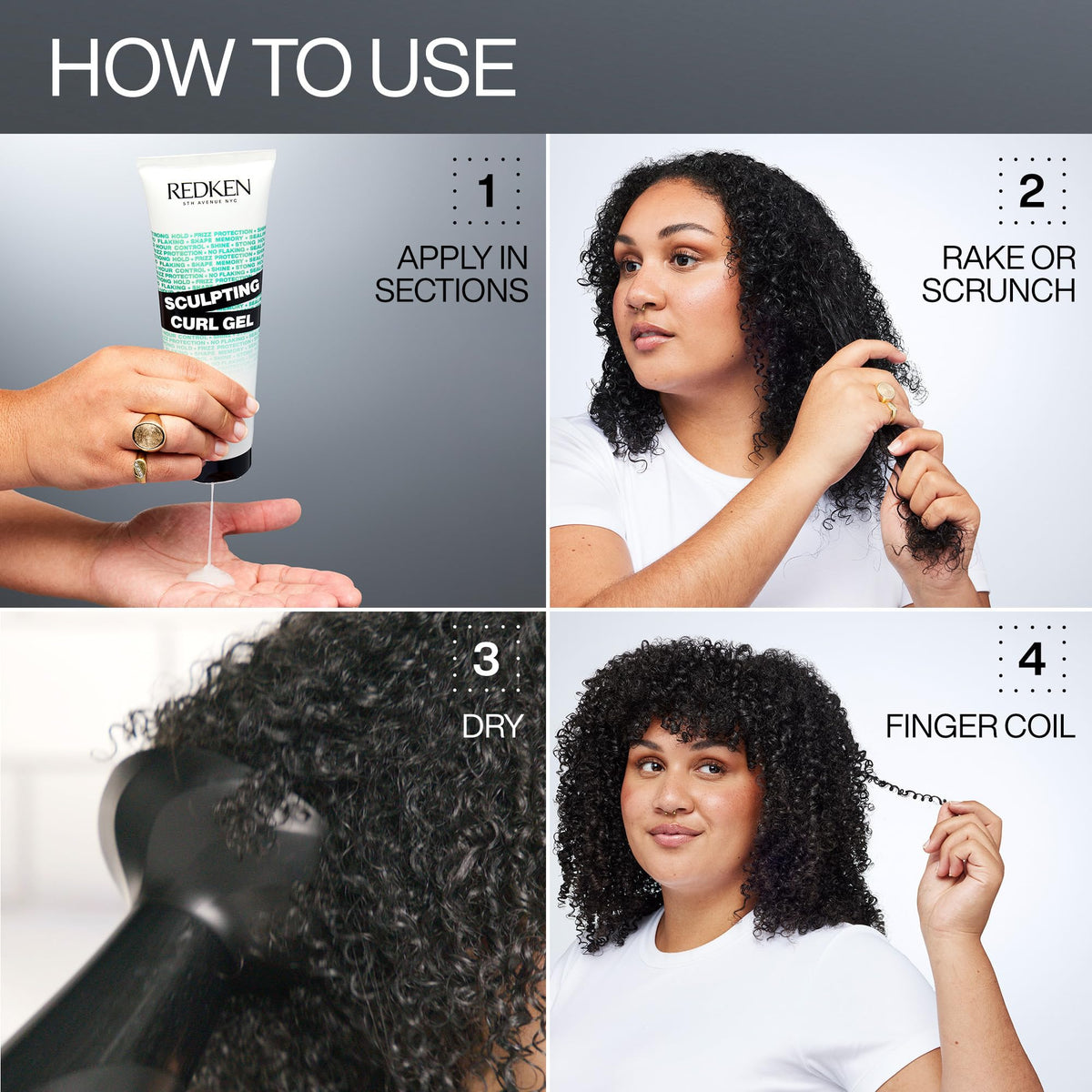 Lifestyle image of defined outdoor curls after using Redken Sculpting Curl Gel
