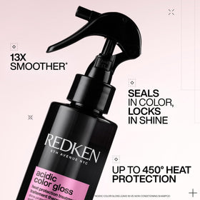 Redken spray nozzle closeup illustrating easy mist application and coverage