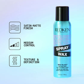 Redken aerosol nozzle close-up highlighting even mist delivery benefit