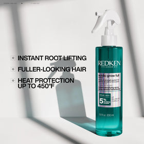 Redken before and after crown lift showing fuller-looking hair