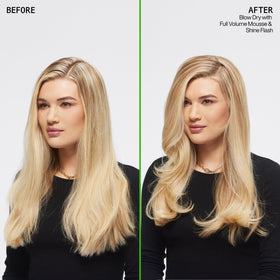 Redken close-up of foam texture for lightweight volume