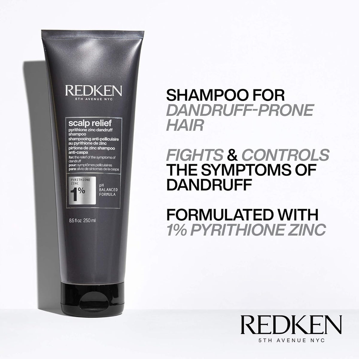 Redken shampoo texture close-up pouring to show lightweight formula