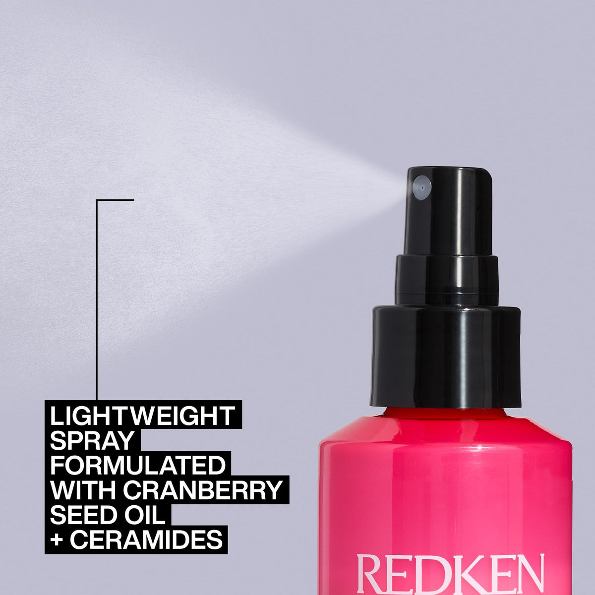 Redken Thermal Spray 11 used during blow-dry for frizz control benefit