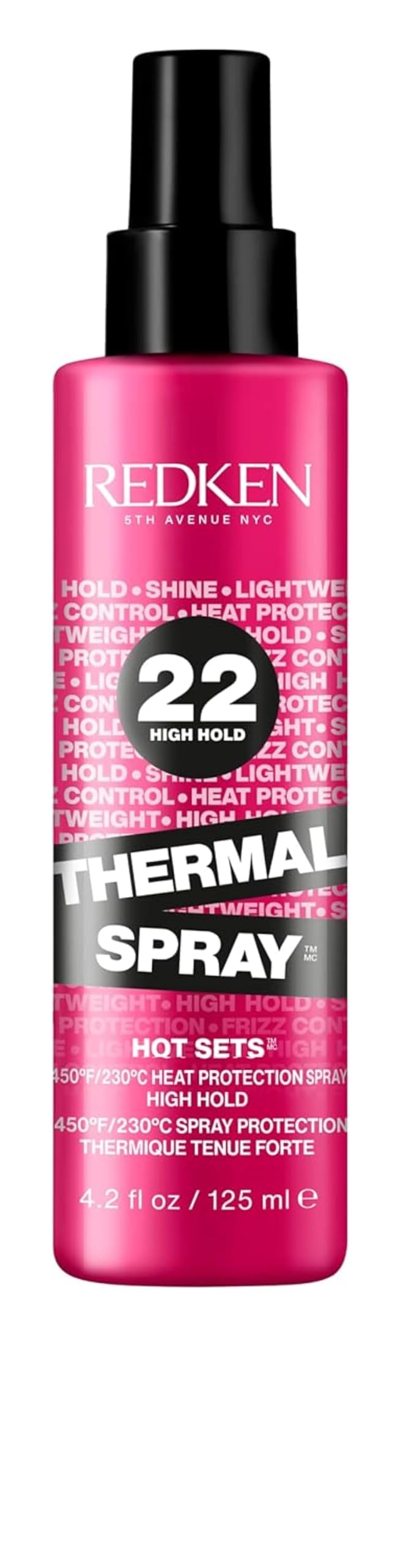 Redken bottle front packaging showing product name and benefits