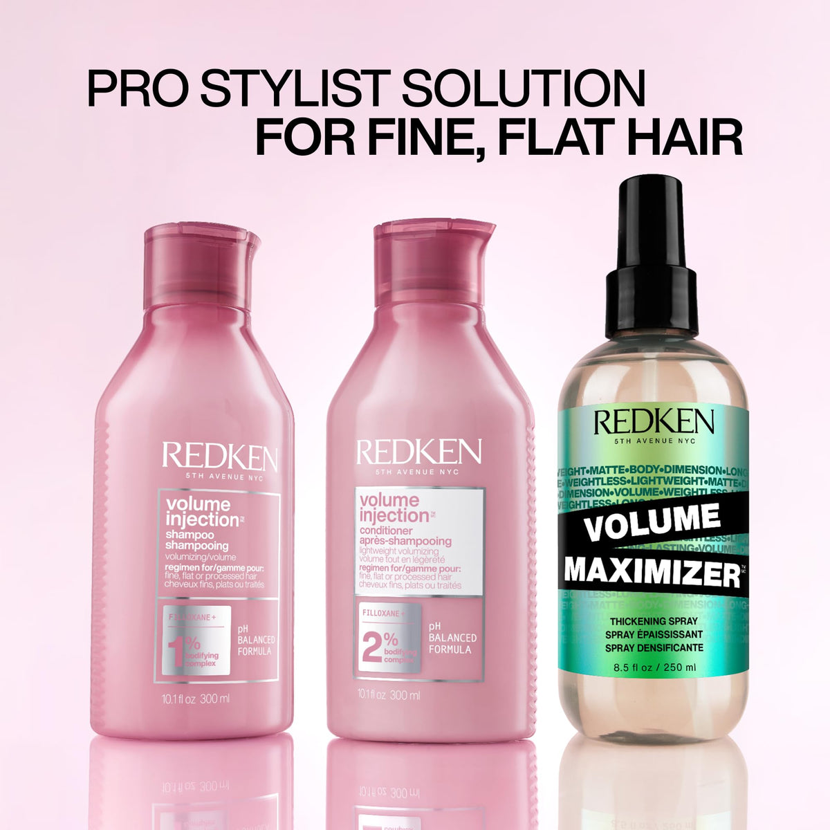 Redken product being applied to mid-lengths, visualizes detangling and softening benefit