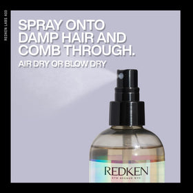 Blow-dried hair using Redken Volume Maximizer showing natural fuller volume