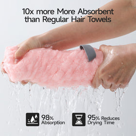 REDKISS towel beside ruler showing 24x42 inch generous coverage
