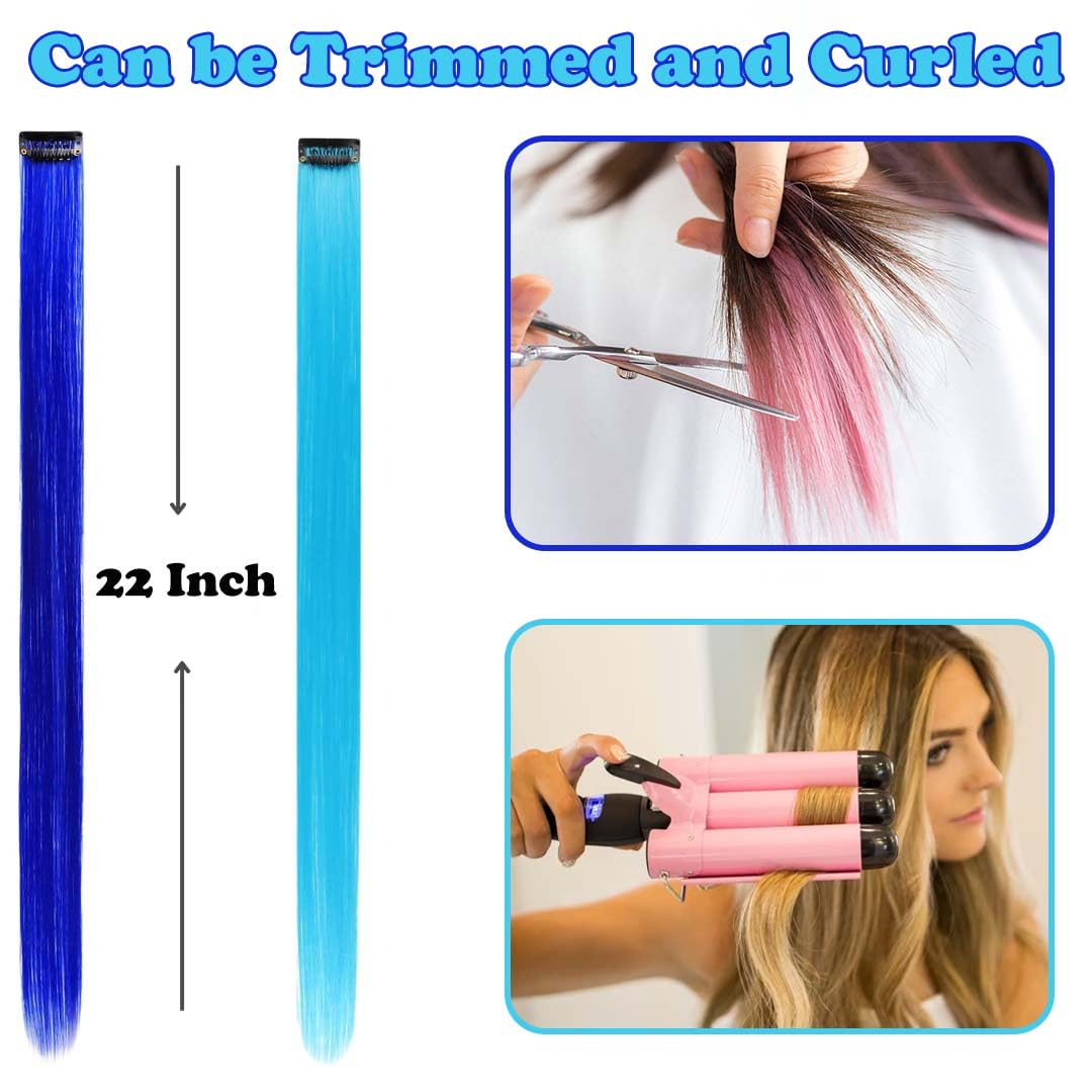 REDMENCO spread showing 22-inch blue and teal pieces for length and color