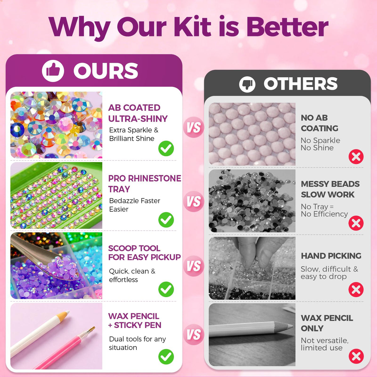 Redtwo layout of tweezers sticky pens scoops and four 10ml glues for precise application