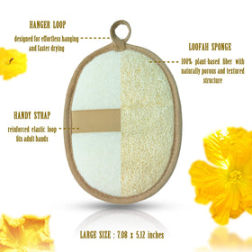 ReedChacha close-up of luffa fibers highlighting natural exfoliation benefit