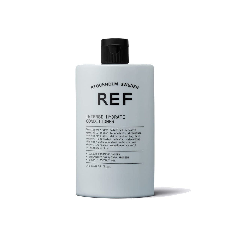 REF Intense Hydrate Conditioner front bottle showing label and hydrating benefits