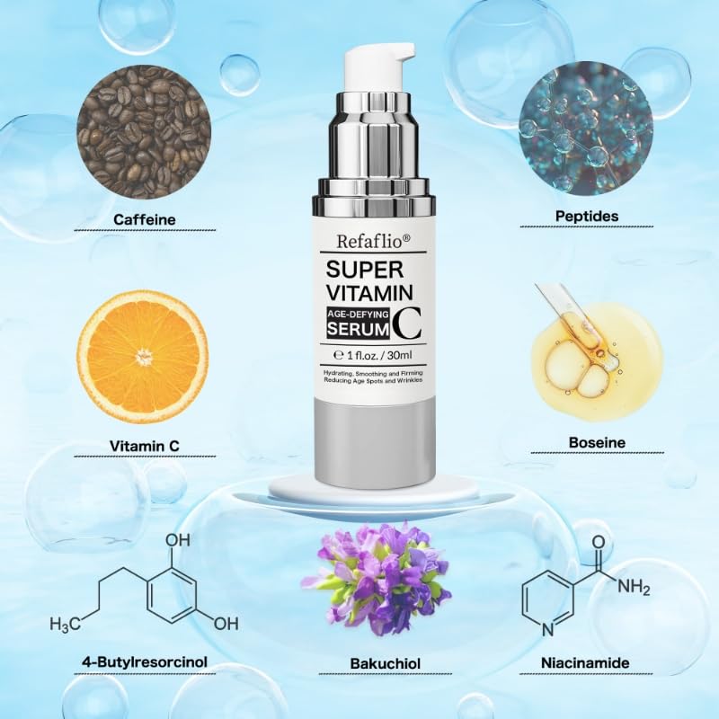 Refaflio serum texture on skin from pump illustrating lightweight absorption