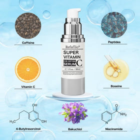 Refaflio serum texture on skin from pump illustrating lightweight absorption