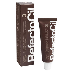 RefectoCil applied by stylist on model, demonstrating natural-looking color and defined finish