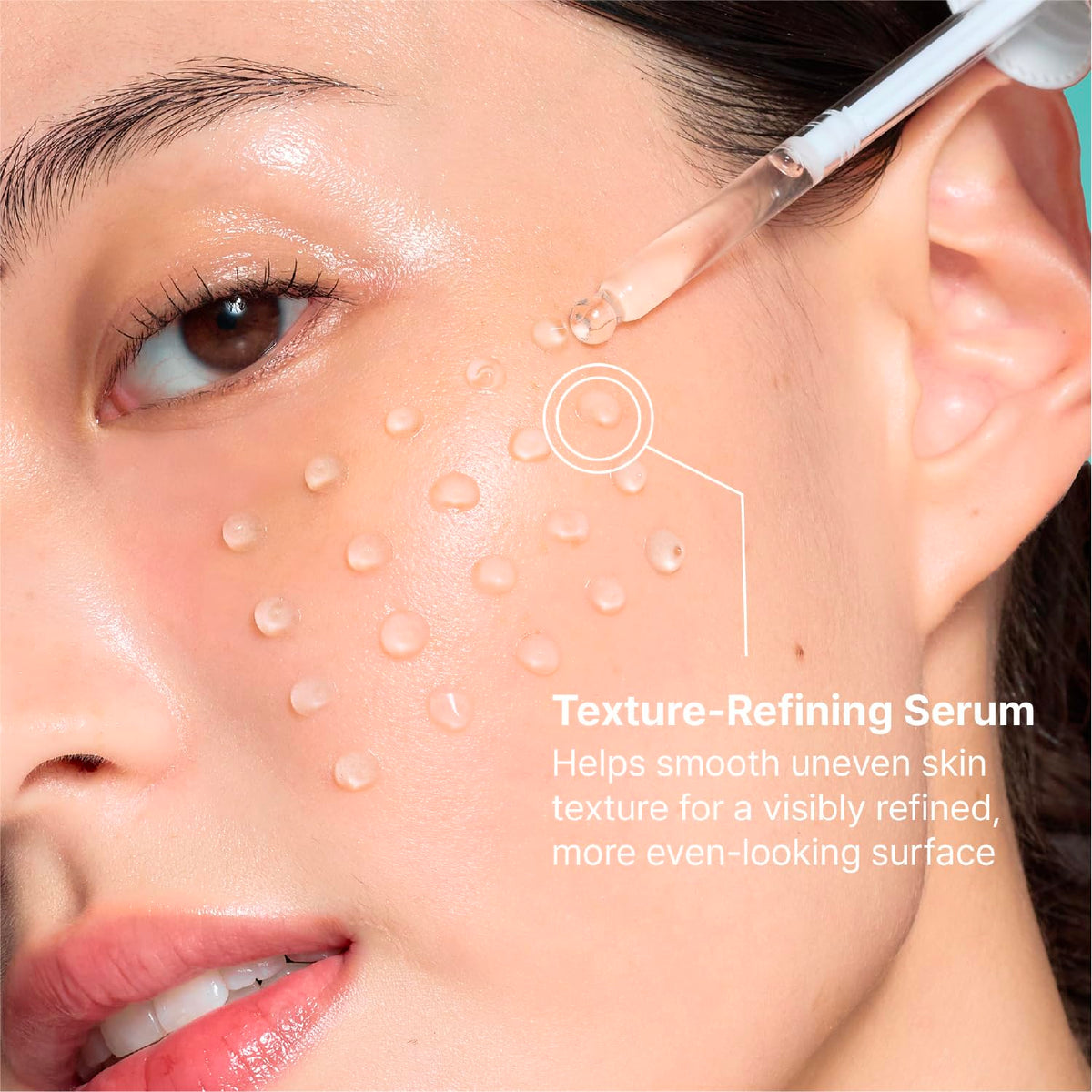 REJURAN ampoule staged on vanity with other products showing routine compatibility