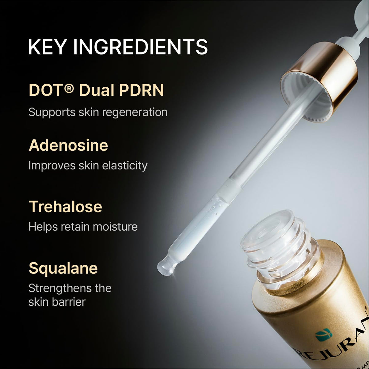 REJURAN bottle beside ruler showing 1.69 fl oz size and scale benefit