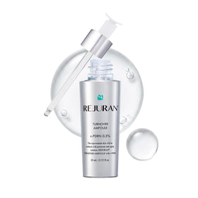 REJURAN front packaging ampoule showing portable travel bottle benefit