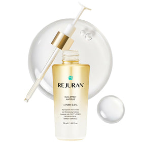 REJURAN front packaging showing ampoule, clear view and product benefit