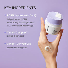 REJURAN product label highlighting PDRN and tannin complex ingredient benefits