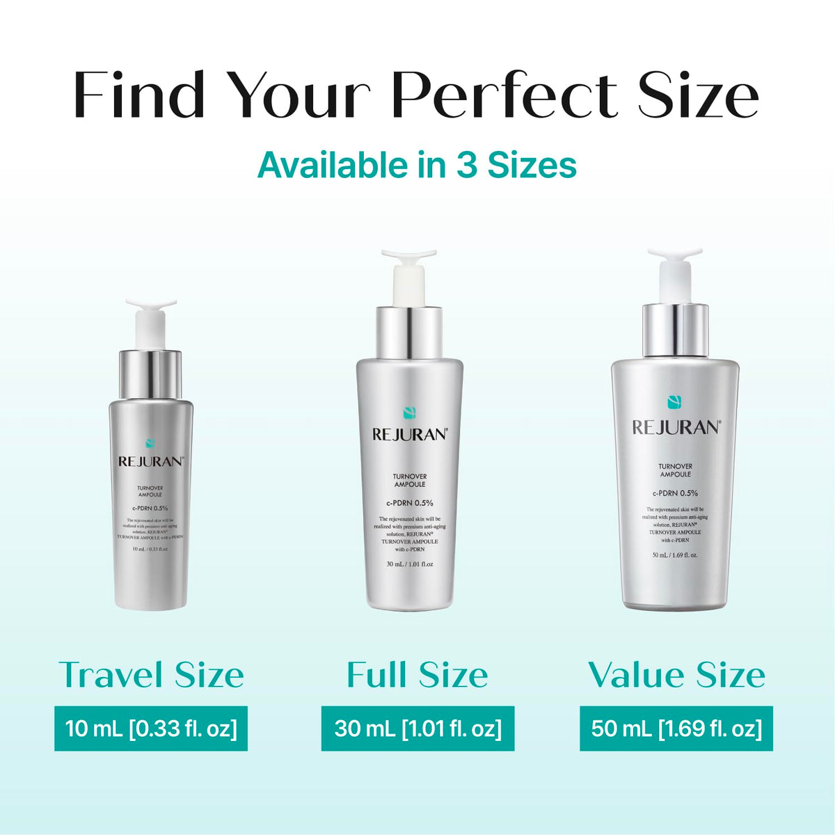 REJURAN ampoule on bathroom shelf in lifestyle scene suggesting routine-friendly benefit