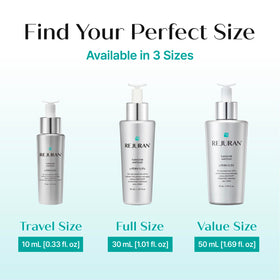 REJURAN ampoule on bathroom shelf in lifestyle scene suggesting routine-friendly benefit