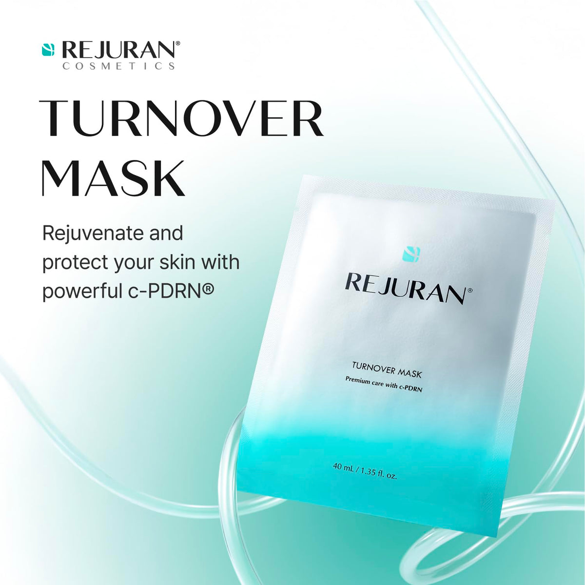 REJURAN microfiber sheet close-up texture improving serum absorption
