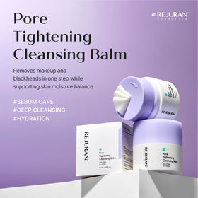 REJURAN close-up of balm texture melting to oil for easy makeup removal