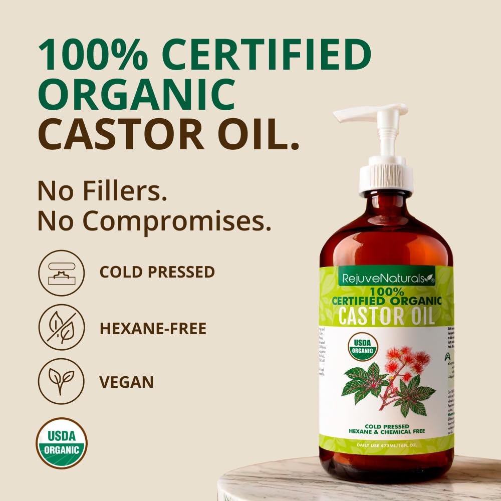 Hand holding 16oz RejuveNaturals bottle demonstrating size and value