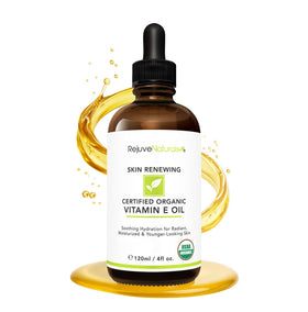 RejuveNaturals front bottle view showing organic label and size benefits