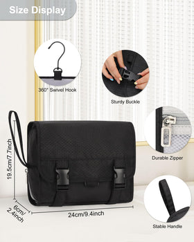 Relavel metal swivel hook detail showing 360-degree hangability for space-saving