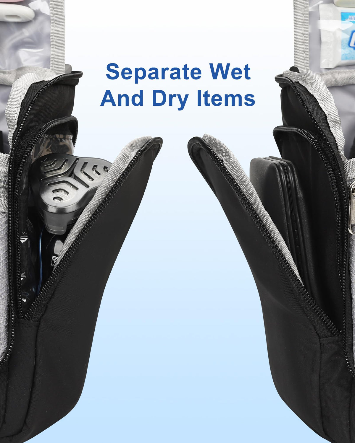 Relavel hanging with 360-degree metal swivel hook, keeps items accessible and upright