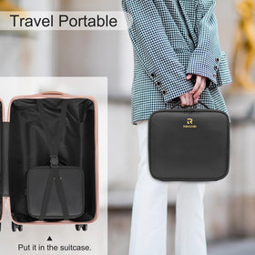 Relavel case packed inside a suitcase demonstrating travel readiness