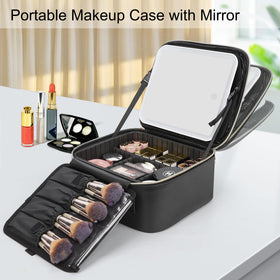 Relavel LED mirror close-up showing 3-color lights for accurate makeup application