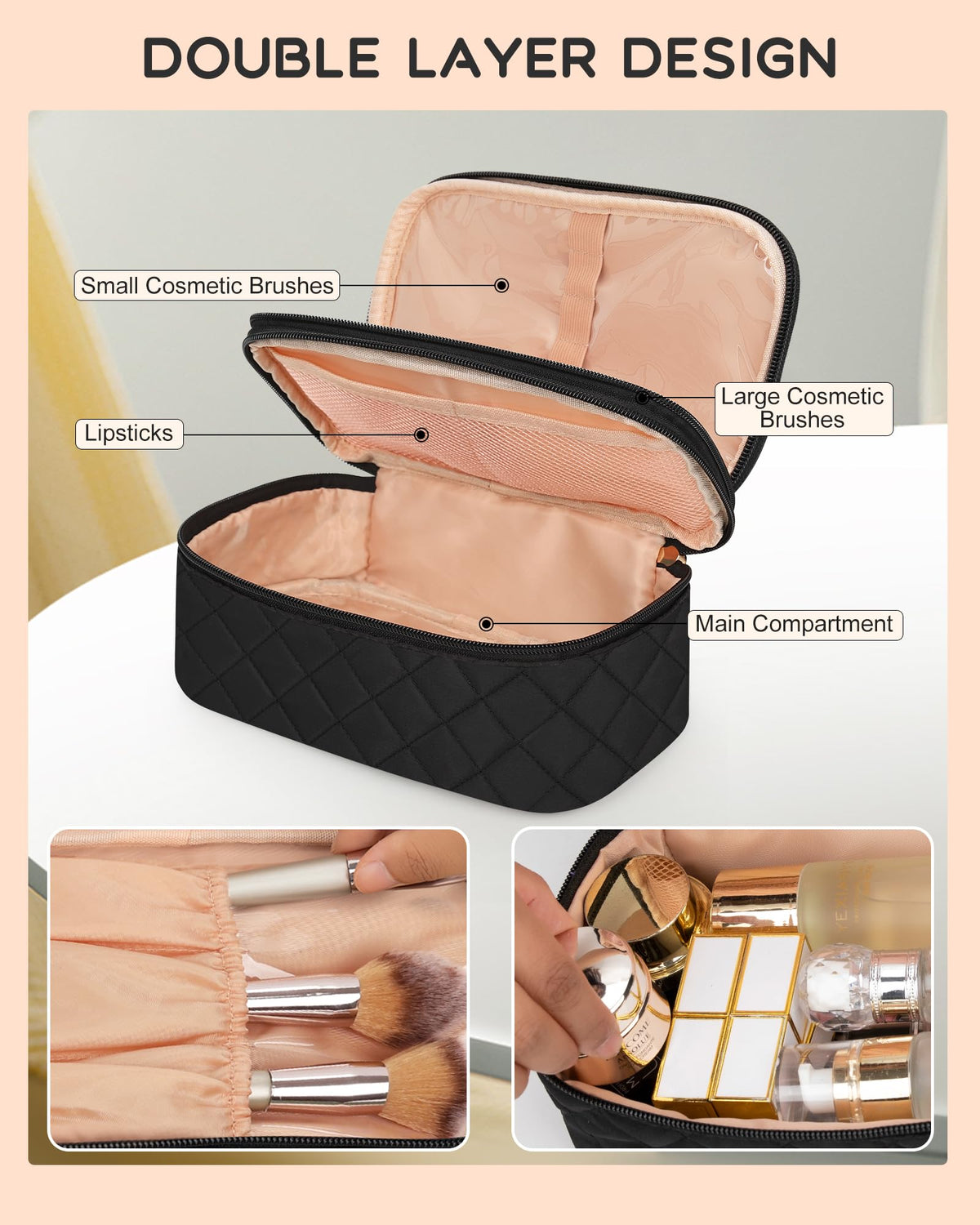 Relavel internal mesh pockets visible for fast access and item visibility