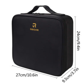 Relavel case filled with cosmetics and electronics for multifunctional use