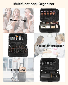 Relavel packed case with cosmetics and electronics for travel-ready versatile storage
