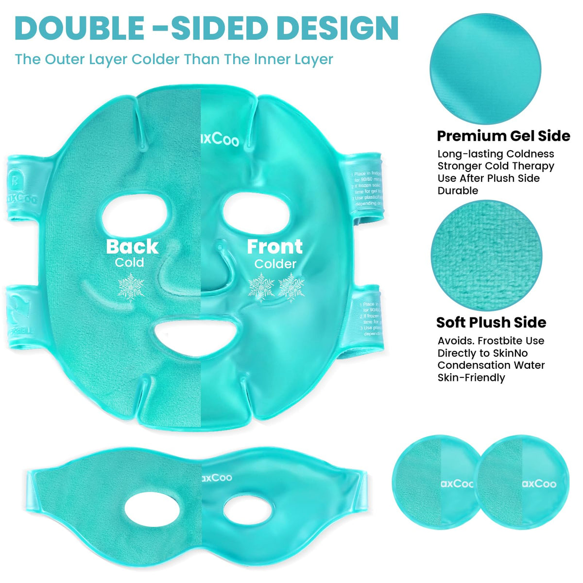 RelaxCoo plush side close-up highlighting soft fabric for comfortable skin contact and protection