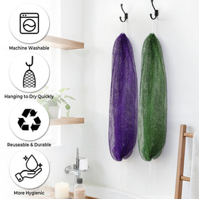 RelaxScene sponge folded into included storage pouch for tidy travel convenience
